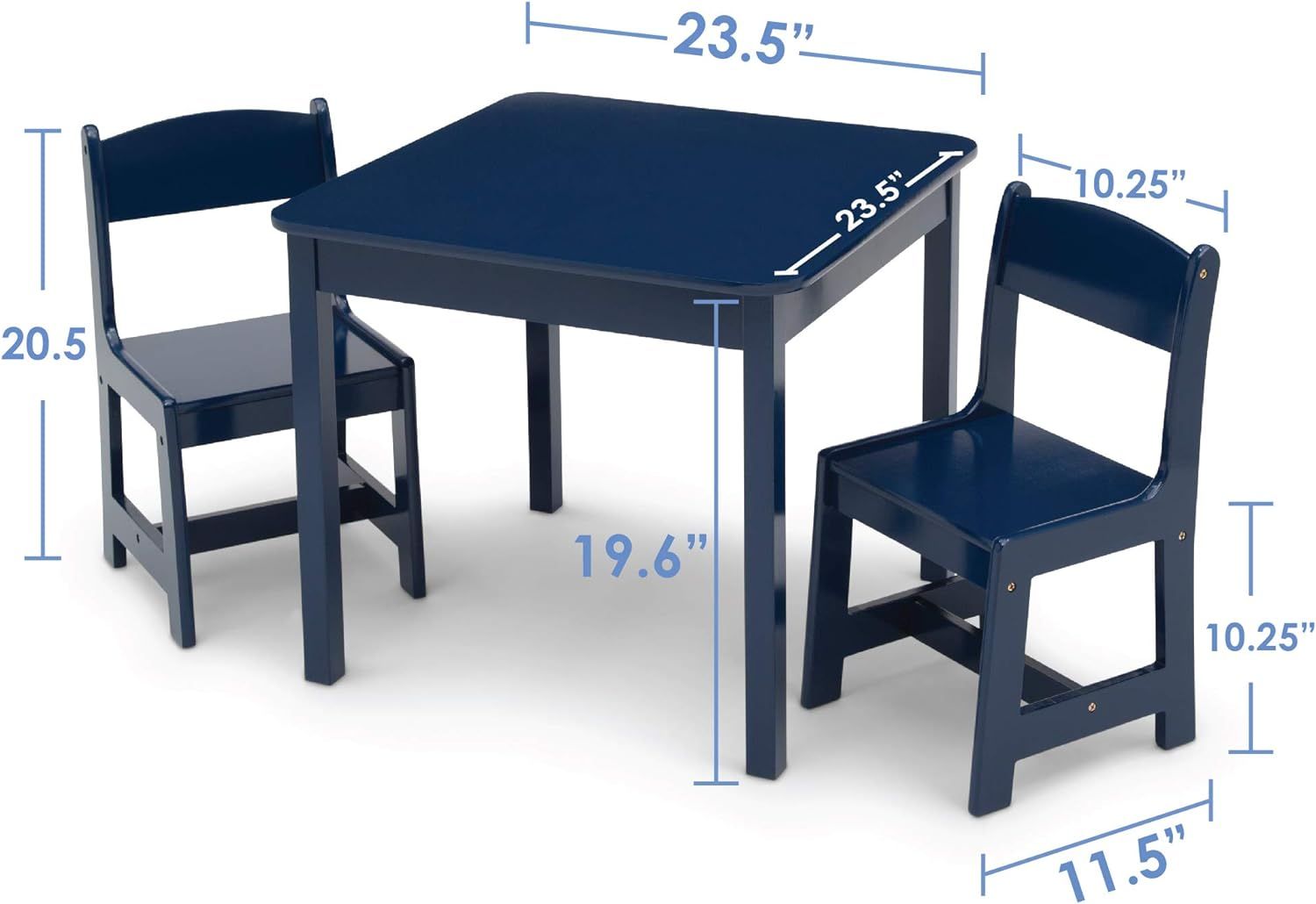 Delta children mysize kids wood table and chair set 2 chairs included outlet