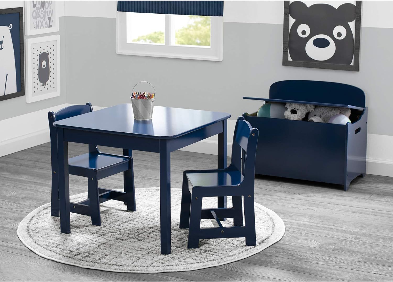 Delta Children MySize Kids Wood Table and Chair Set 2 Chairs