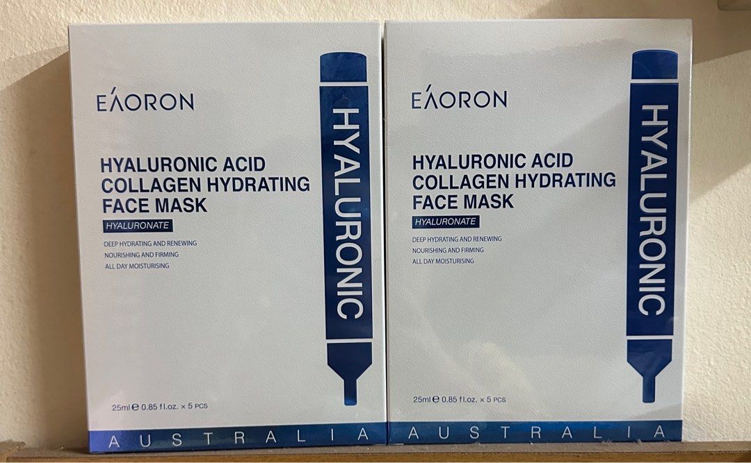 EAORON Hyaluronic Acid Collagen Hydrating Facial Mask Sheet Pack (5pcs