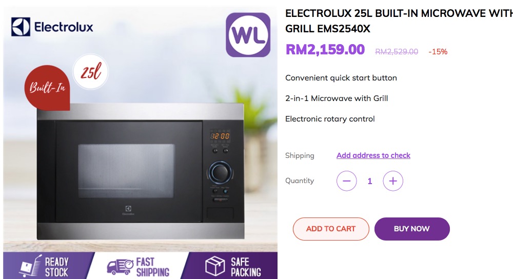 Electrolux Built In Microwave Oven EMS2540X & Hood EFP6520X, TV & Home