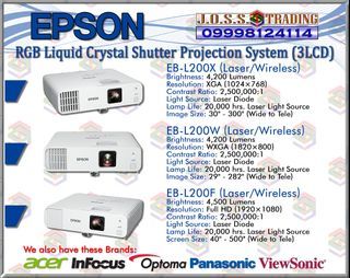 EPSON EB-L200X/EB-L200W/EB-L200F LASER / WIRELESS 3LCD PROJECTOR