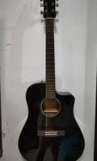 Fender CD-60SCE  Dreadnought Acoustic Guitar (Black)