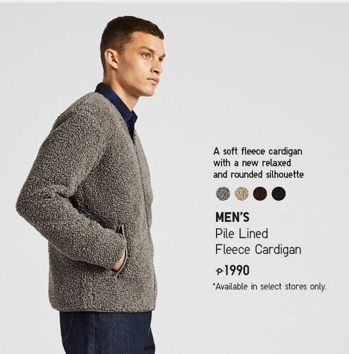 Fleece deals cardigan uniqlo