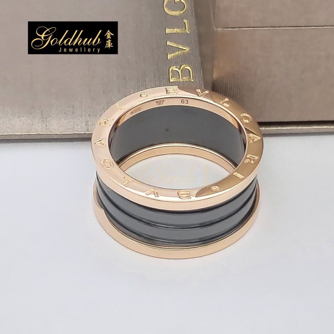Bvlgari black ceramic discount ring