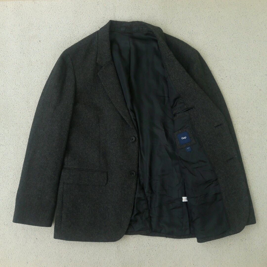 GAP Dark Grey Blazer Fesyen Pria Pakaian Baju Luaran di Carousell