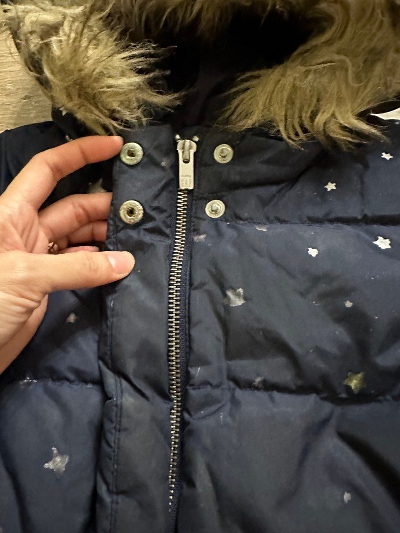 Gap Kids Winter Puffy Padded Jacket with faux fur hoodie
