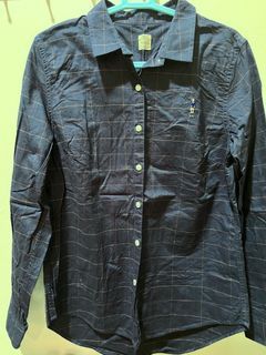 Kemeja Giordano Woman Oxford Stretch Long Sleeves Shirt size L