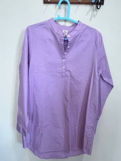 Kemeja Giordano Woman Oxford Stretch Long Sleeves Shirt size L