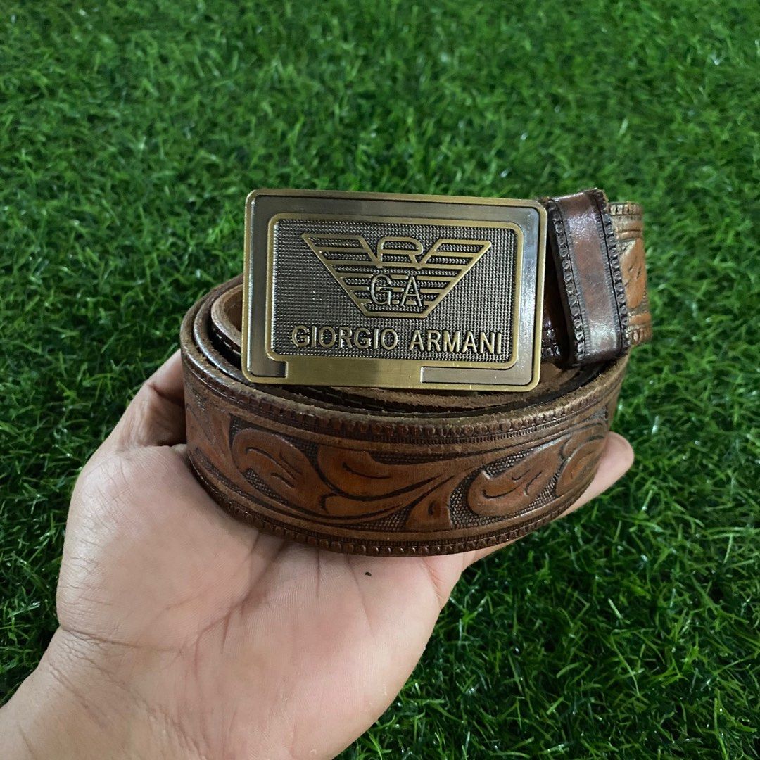 Gold store armani belt