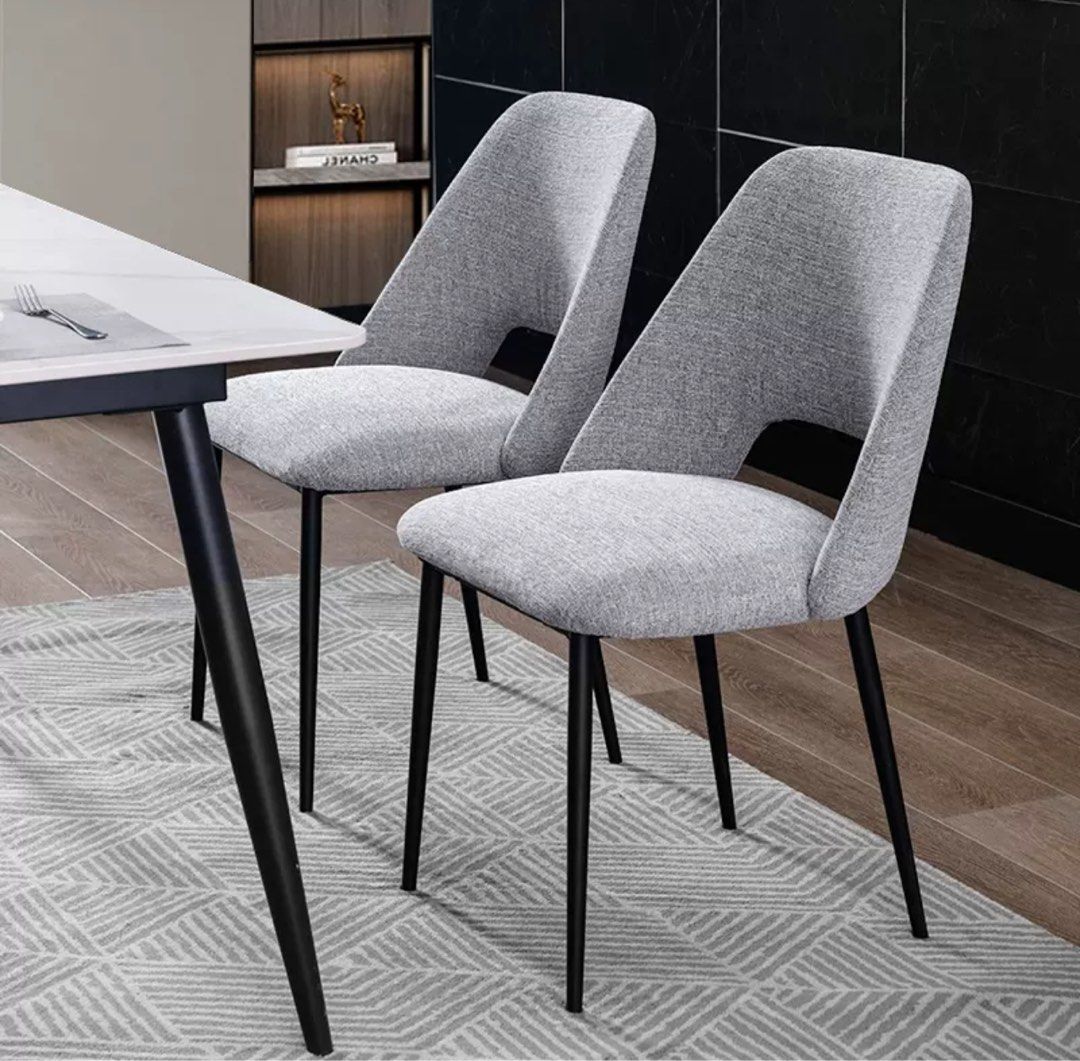 GOTAL Modern Fabric Dining Chair, Furniture & Home Living, Furniture ...