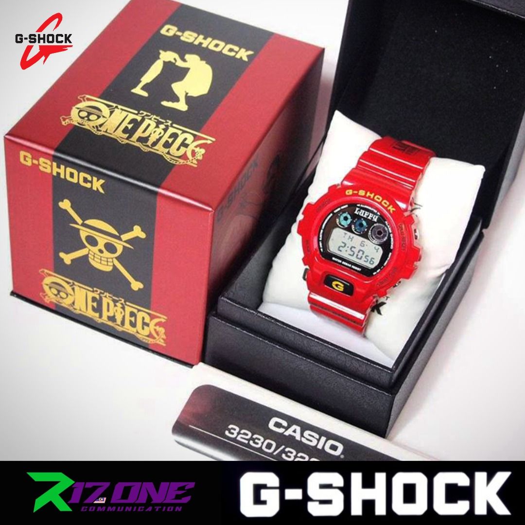 G SHOCK DW 6900FS ONE PIECE LUFFY RED ORIGINAL NEW JAPAN SET COMPLETE SUPER LIMITED EDITION COLLABORATION