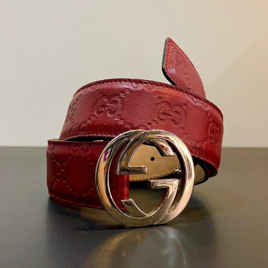 Red gucci clearance belt red buckle