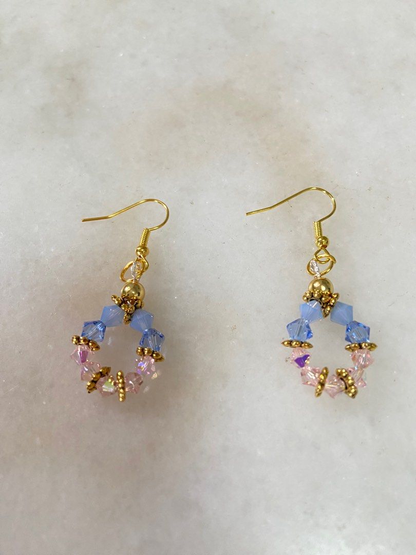 Glass crystal outlet earrings