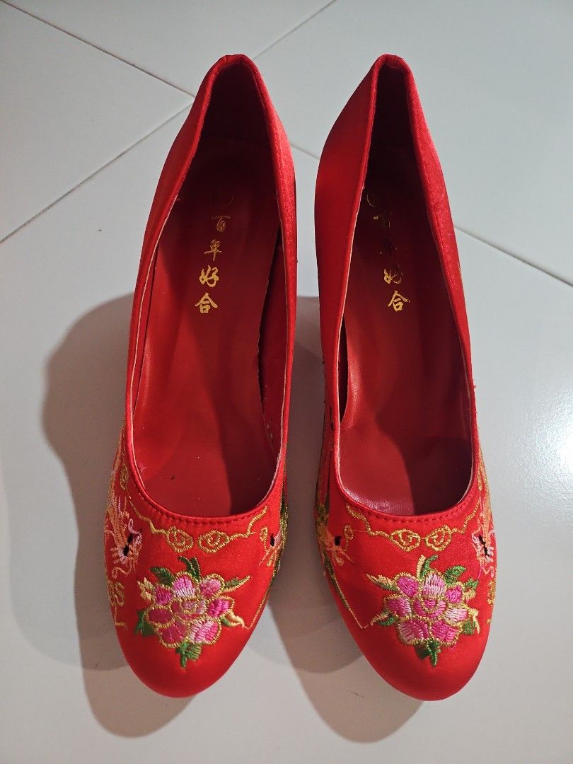 Wedding red shoes for brides cheap