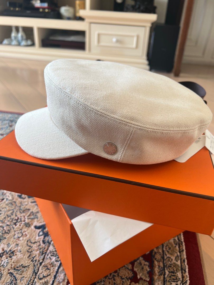 Casquette Hermès Davis H Primavera - Orange - Taille 56 - Neuve Avec étiquettes - Unisexe