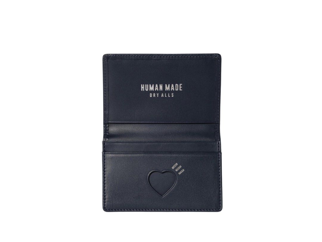 HUMAN MADE LEATHER CARD CASE 深藍軍藍色牛皮銀包卡套愛心禮物