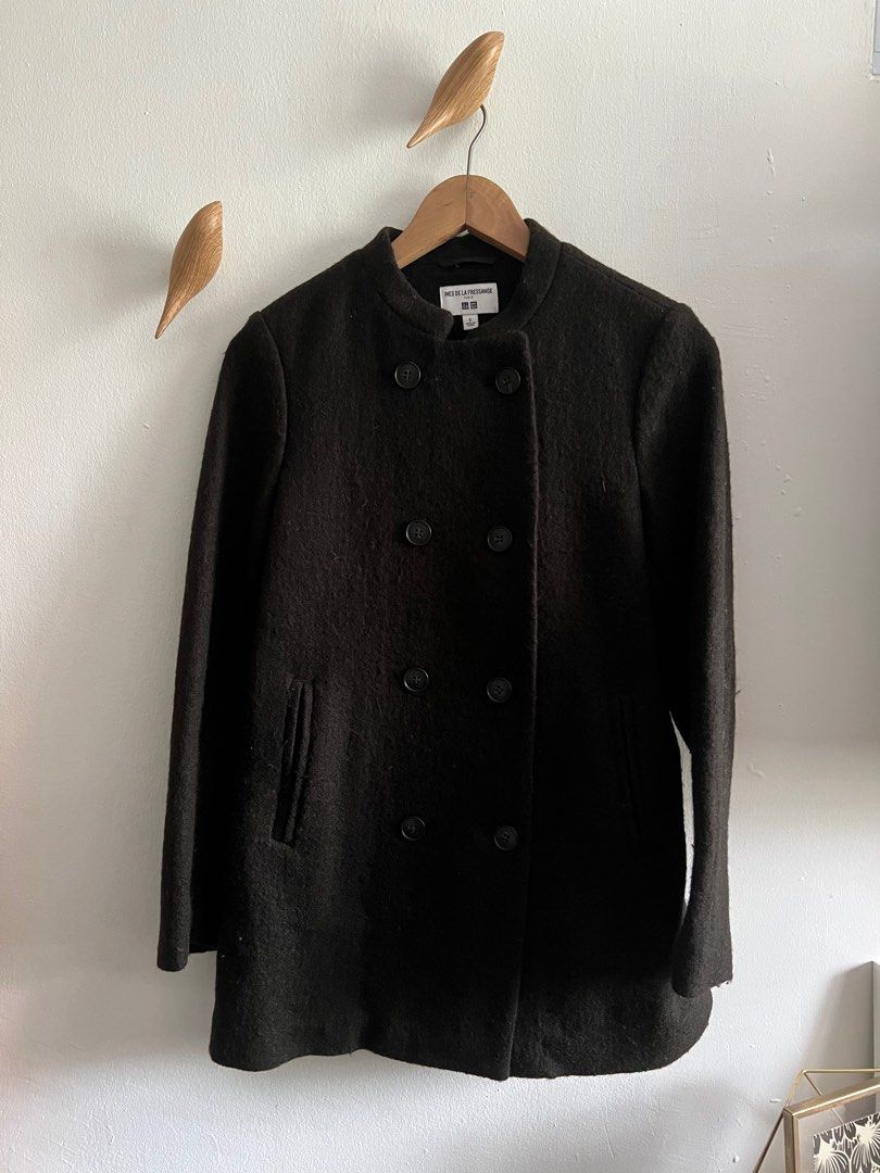 Mandarin collar wool coat outlet
