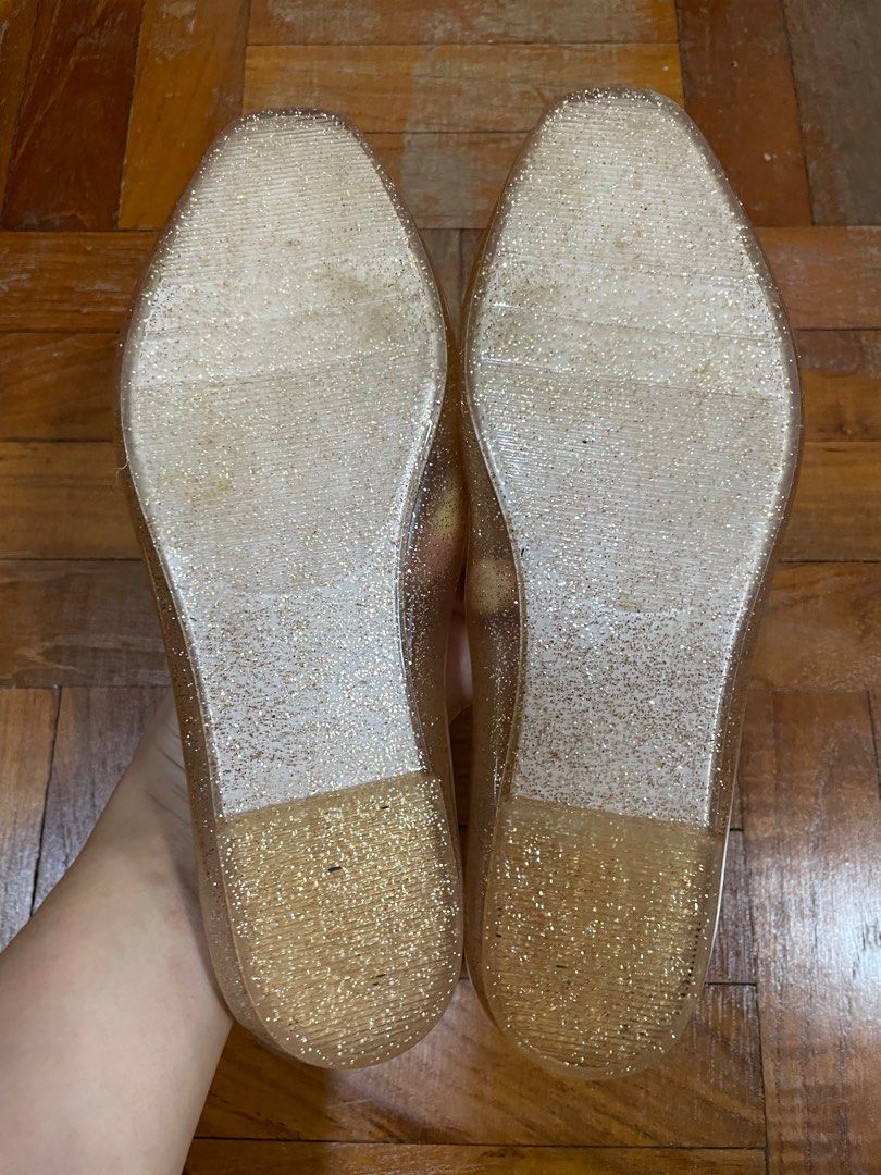 Gold flats size 10 hot sale