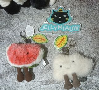 Jellycat watermelon bag charm top