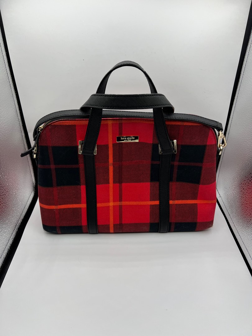 Arch Woodland Plaid Large Reversible Tote | Kate Spade Outlet