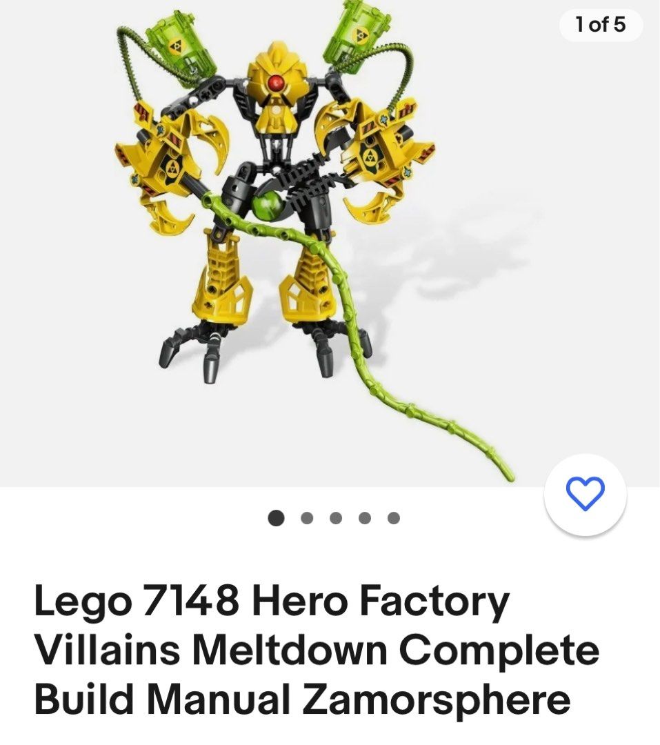 Lego Hero Factory 7148 Villians Meltdown (Like New), Hobbies