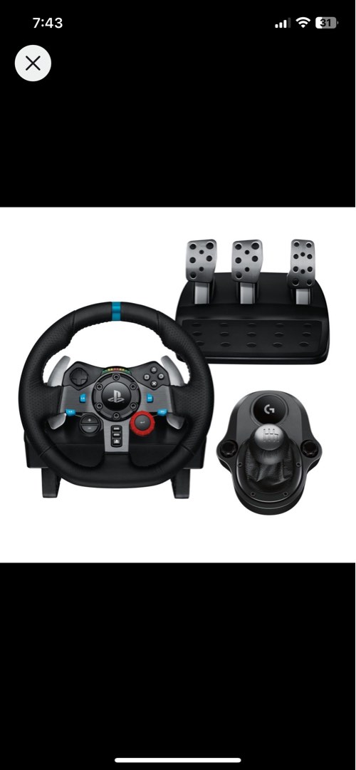Logitech G29 with Shifter, Video Gaming, Gaming Accessories
