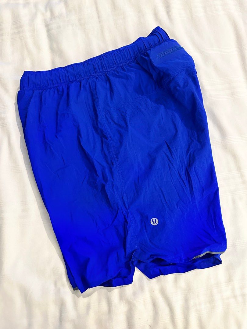 Bright blue lululemon shorts on sale
