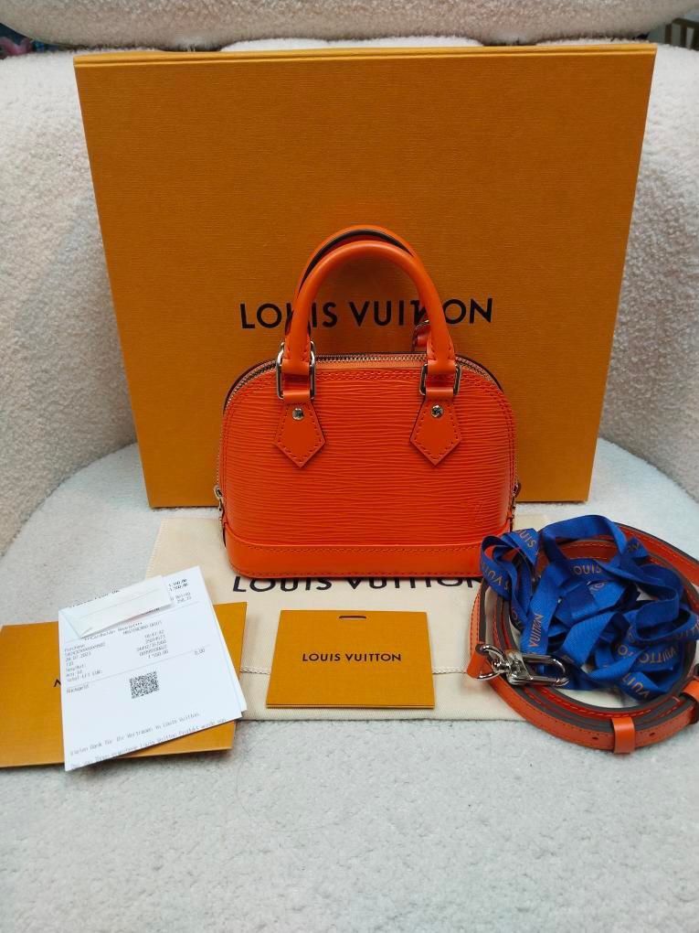 REPRICED! LV Alma BB nano (Category: Luxury Bags & Wallets) located in Manila. Submitted by mvplovedstuff (Listing ID 1270506384, Image 1). Description: Brand new comes with box, receipt, dust bag, and strap Original price was almost 100k plus international bank fees.