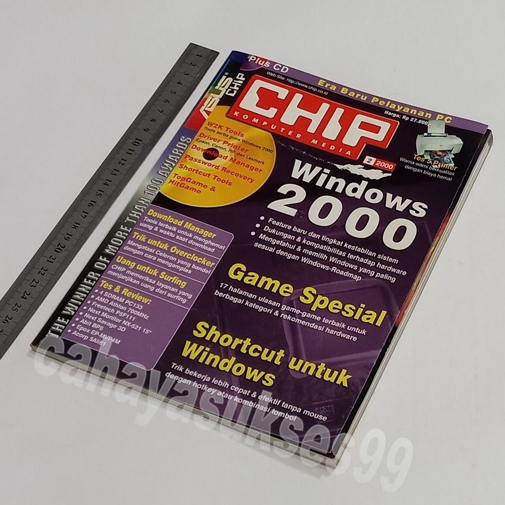 Majalah CHIP Edisi 2 Tahun 2000 Windows 2000, Buku & Alat Tulis ...