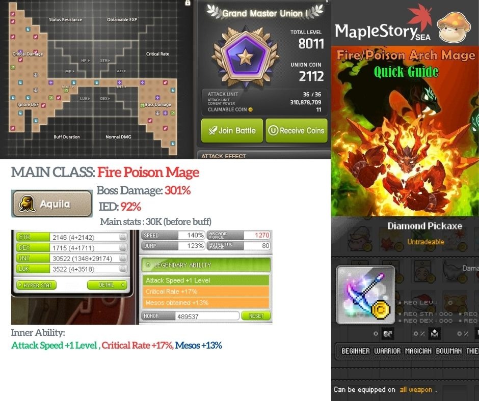 Maplestory MAPLESEA ACCOUNT FOR SALE Aquila, Video Gaming, Video Games