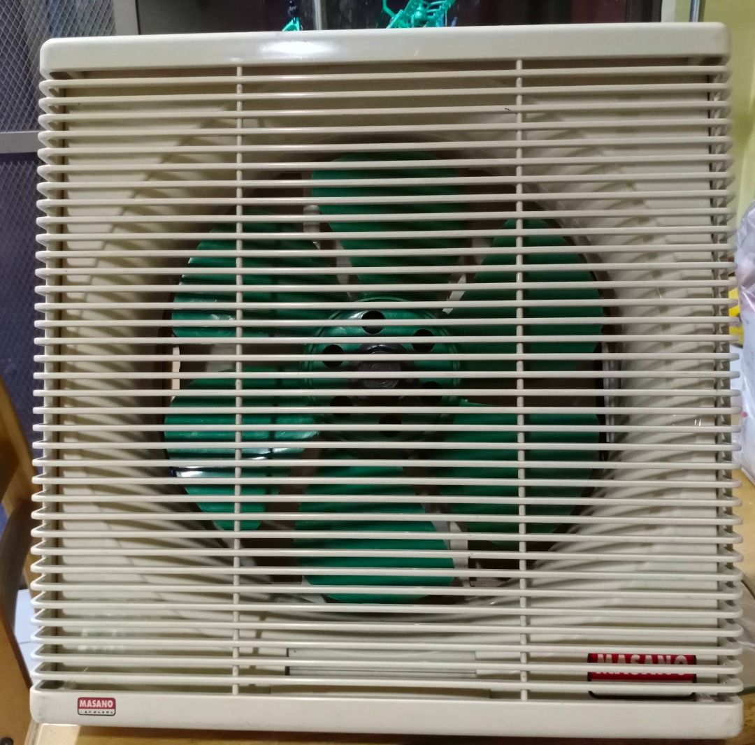 MASANO EXHAUST FAN (PRE-LOVED) (Category: Fans) located in Quezon City. Submitted by bigbluecheese (Listing ID 1270538019, Image 2). Description: MASANO EXHAUST FAN (PRE-LOVED) . Case: 15 in x 15 in Fan blade: around 11.5 in diameter Model: APB30B Voltage: 220V / 60Hz Very seldom used. Price: P1500 RFS: Decluttering Buyer shoulders shipping and handling fee. Location: Congressional Avenue, Quezon City MOP: GCash / BDO / BPI.