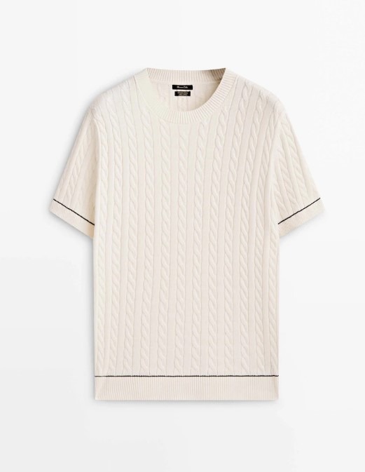 Massimo dutti cable knit sweater new arrivals