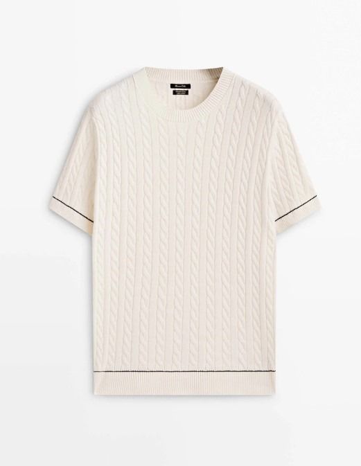 Massimo dutti top cable knit sweater