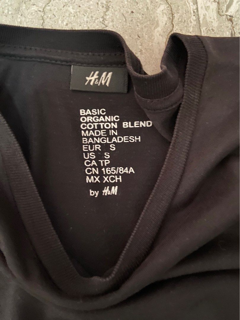 H&m basic organic cotton blend t shirt discount