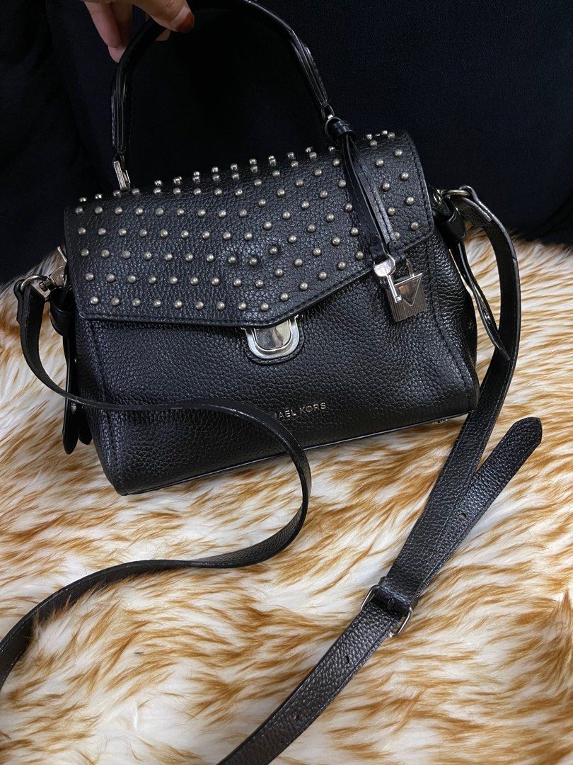 Michael kors bristol studded leather hot sale satchel
