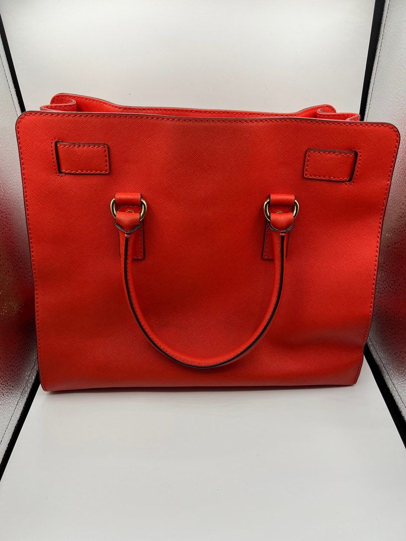 Michael kors large handbag orange on sale