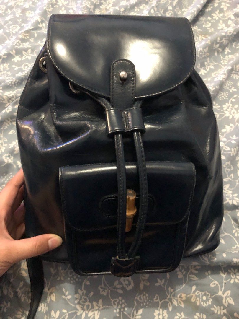 Gucci bamboo backpack shop