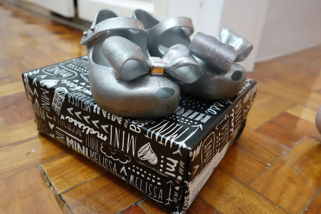 Mini melissa new arrivals silver glitter