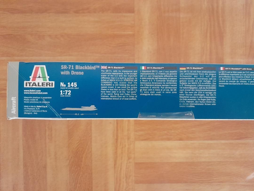 Model Kit: ITALERI 1/72 Scale SR-71 BLACKBIRD with DRONE, Hobbies ...