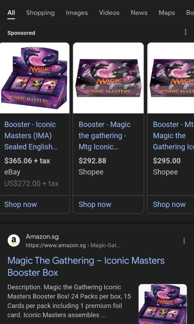 MTG Magic The Gathering Iconic Masters Booster Box, Hobbies & Toys ...
