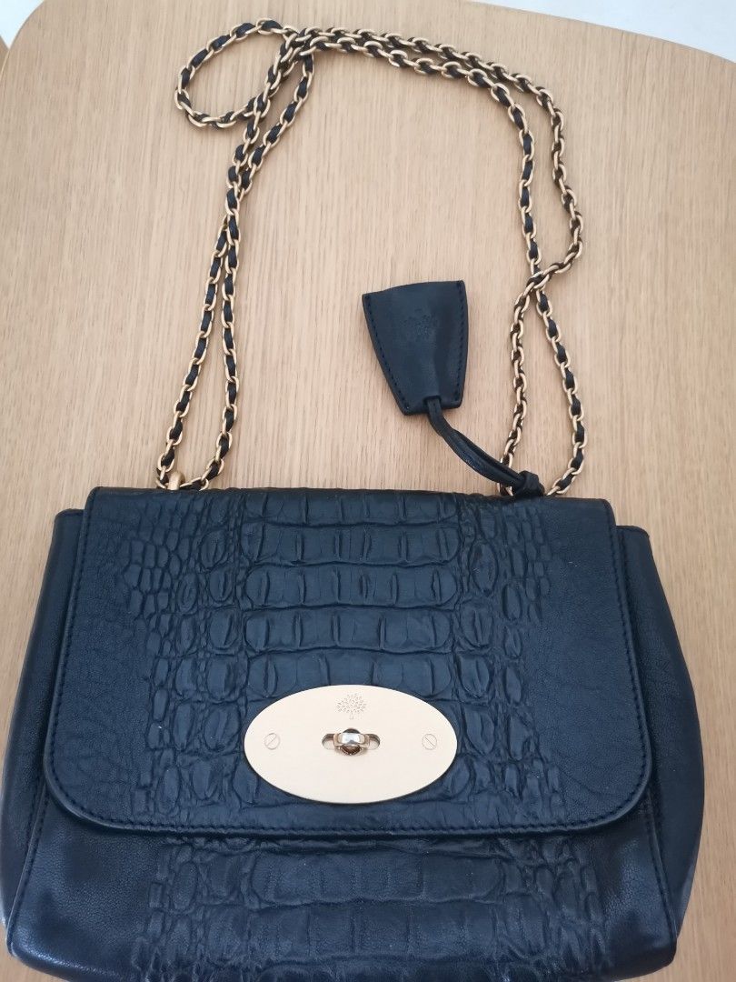 Womens Mulberry black Leather Lily Shoulder Bag