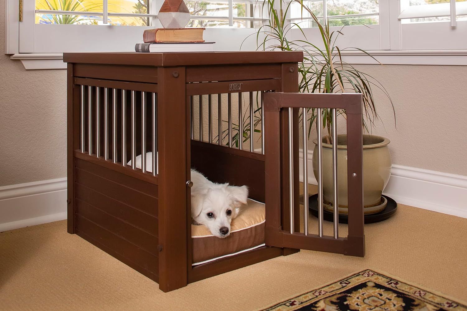 New Age Pet ECOFLEX Dog Crate Russet Small Pet Supplies Homes