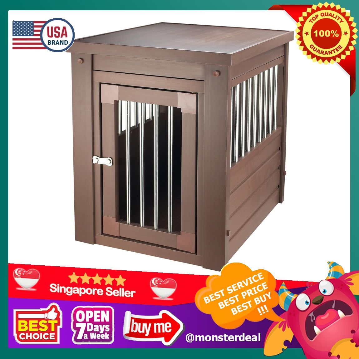 New Age Pet ECOFLEX Dog Crate Russet Small Pet Supplies Homes