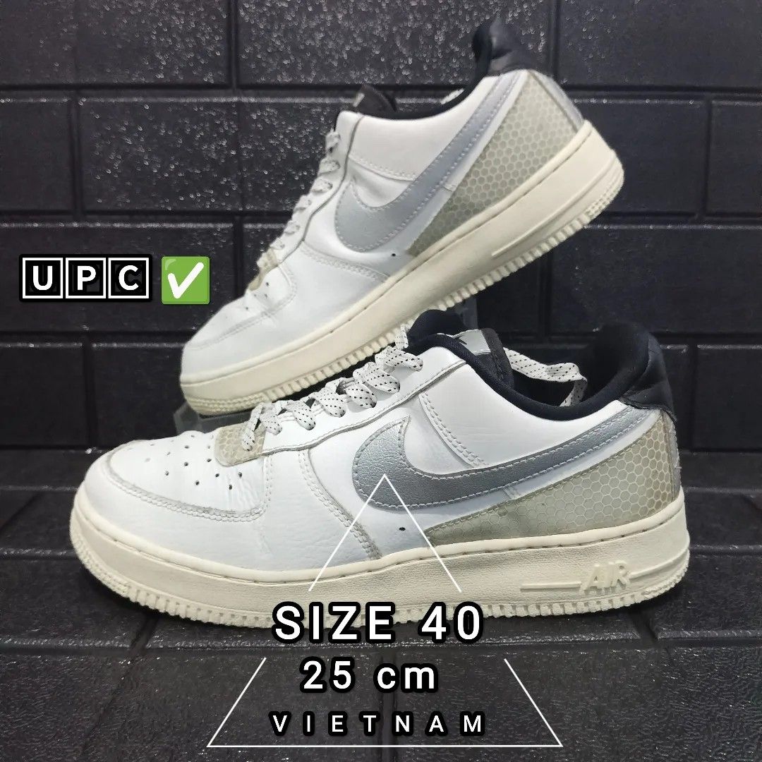 Nike AF1 Low x 3M, Size 40 (CT2299-100) UPC ✓, Fesyen Pria, Sepatu ,  Sneakers di Carousell