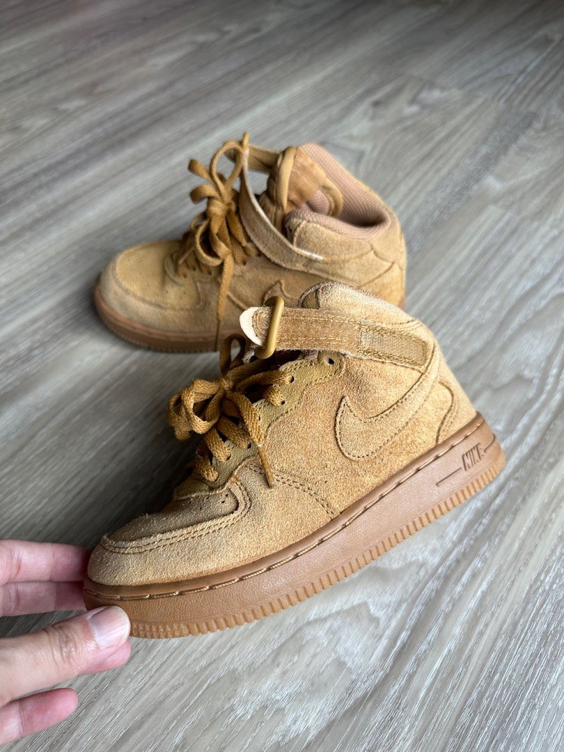Wheat air force ones grade school top