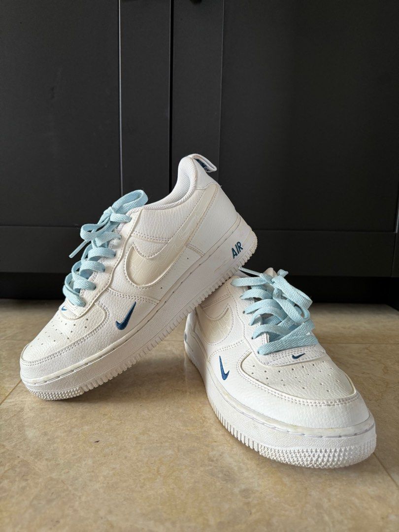 Nike air force 1 junior blue tick store