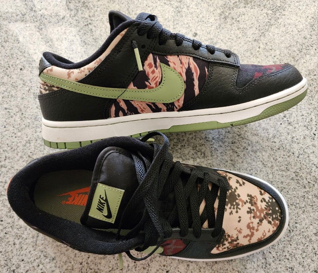 dunk low se black multi camo