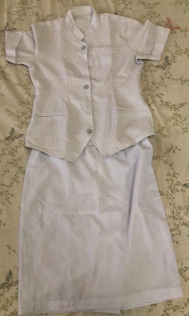 Nurse Gala Uniform (Category: Dresses) located in Caloocan City. Submitted by jumbohakdog (Listing ID 1270527173, Image 3). Description: Pwede pang board exams!!! Clinical grad or oath taking 650 each set (blouse and pencil skirt) Two (2) sets available Waist 28-30 Height 5”2.