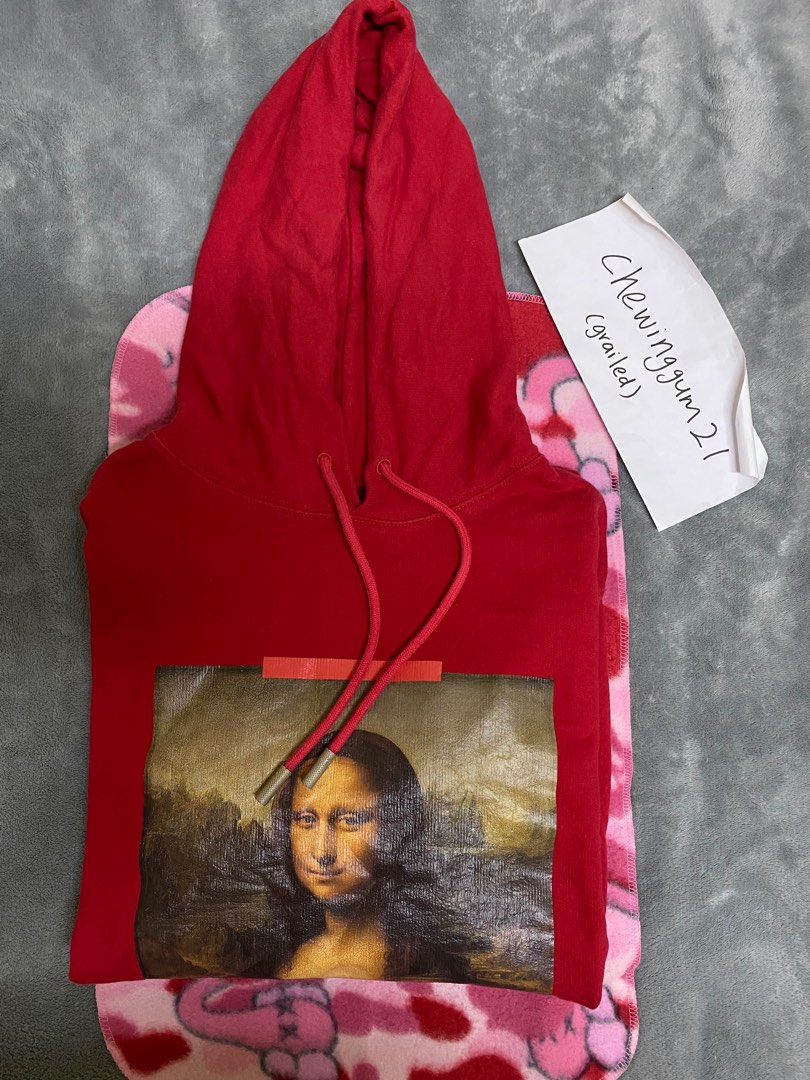 Off white monalisa hoodie cheap red