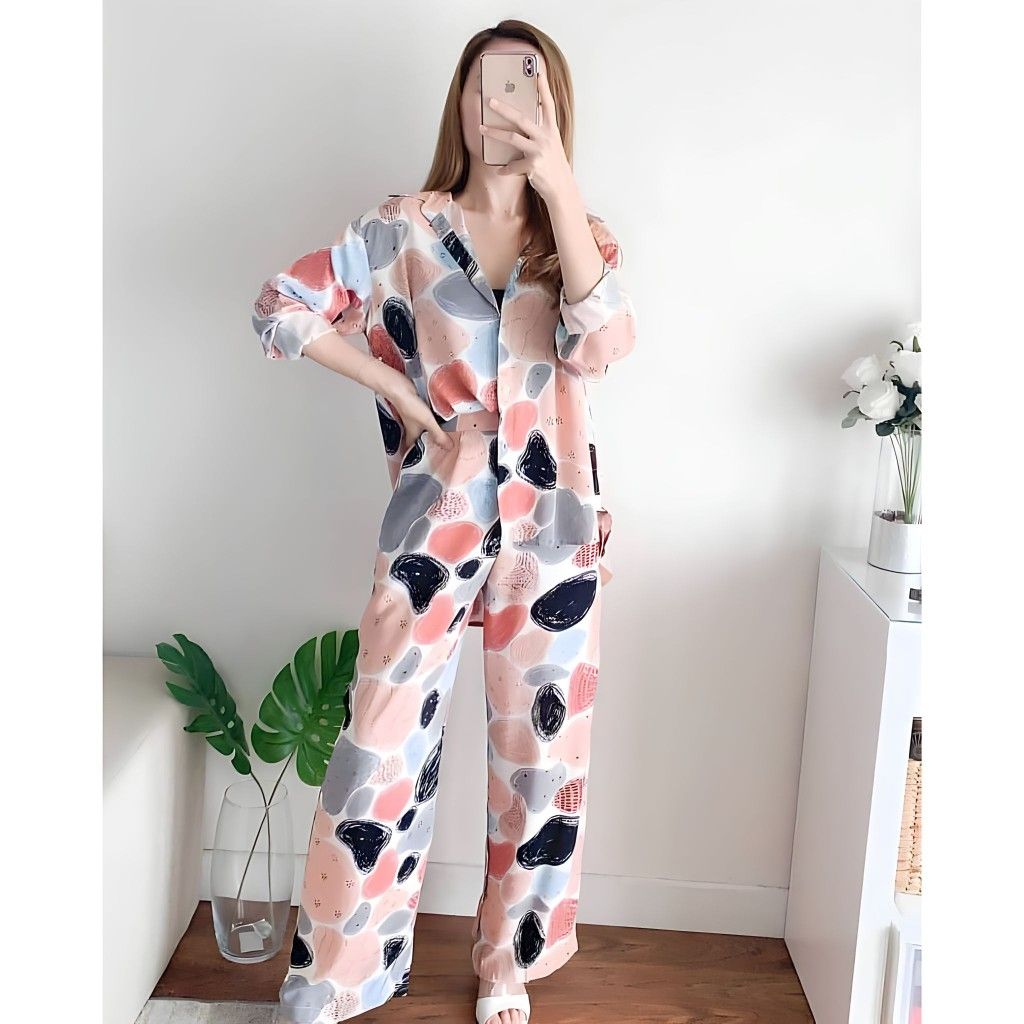 ONE WAN ON SET DAILY OOTD PAJAMAS PIYAMA PAKAIAN TIDUR CELANA